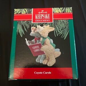 1990 vintage hallmark keepsake ornament “coyote carols”